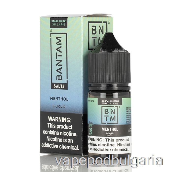 Vape Течности ментолови соли - Bantam Vape - 30ml 18mg